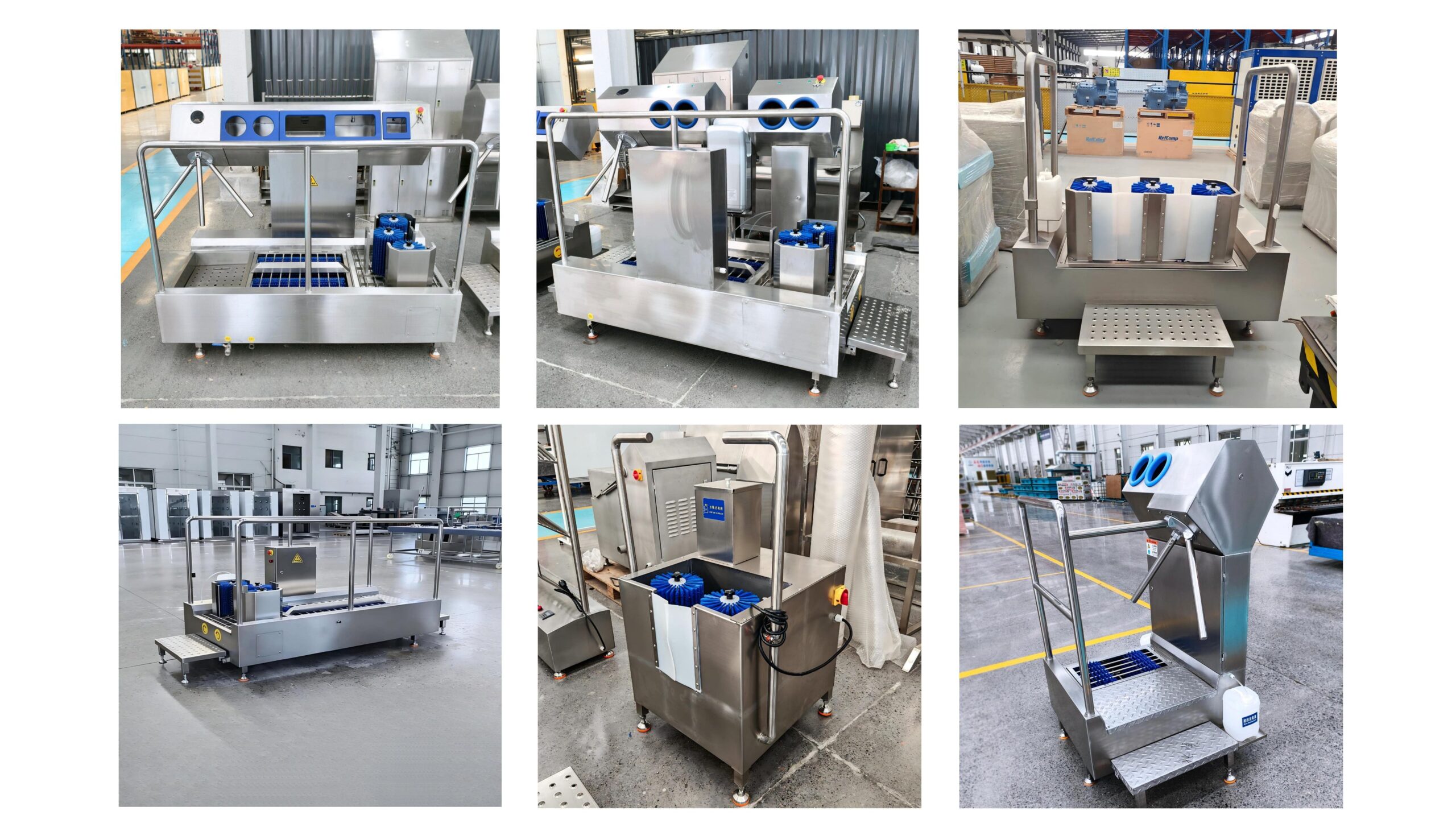 Automatic Hygiene Station Manufacturing Workshop - Longreat Automation Longreat Automatic Hygiene Station Manufacturing Workshop with Multiple Stainless Steel Models