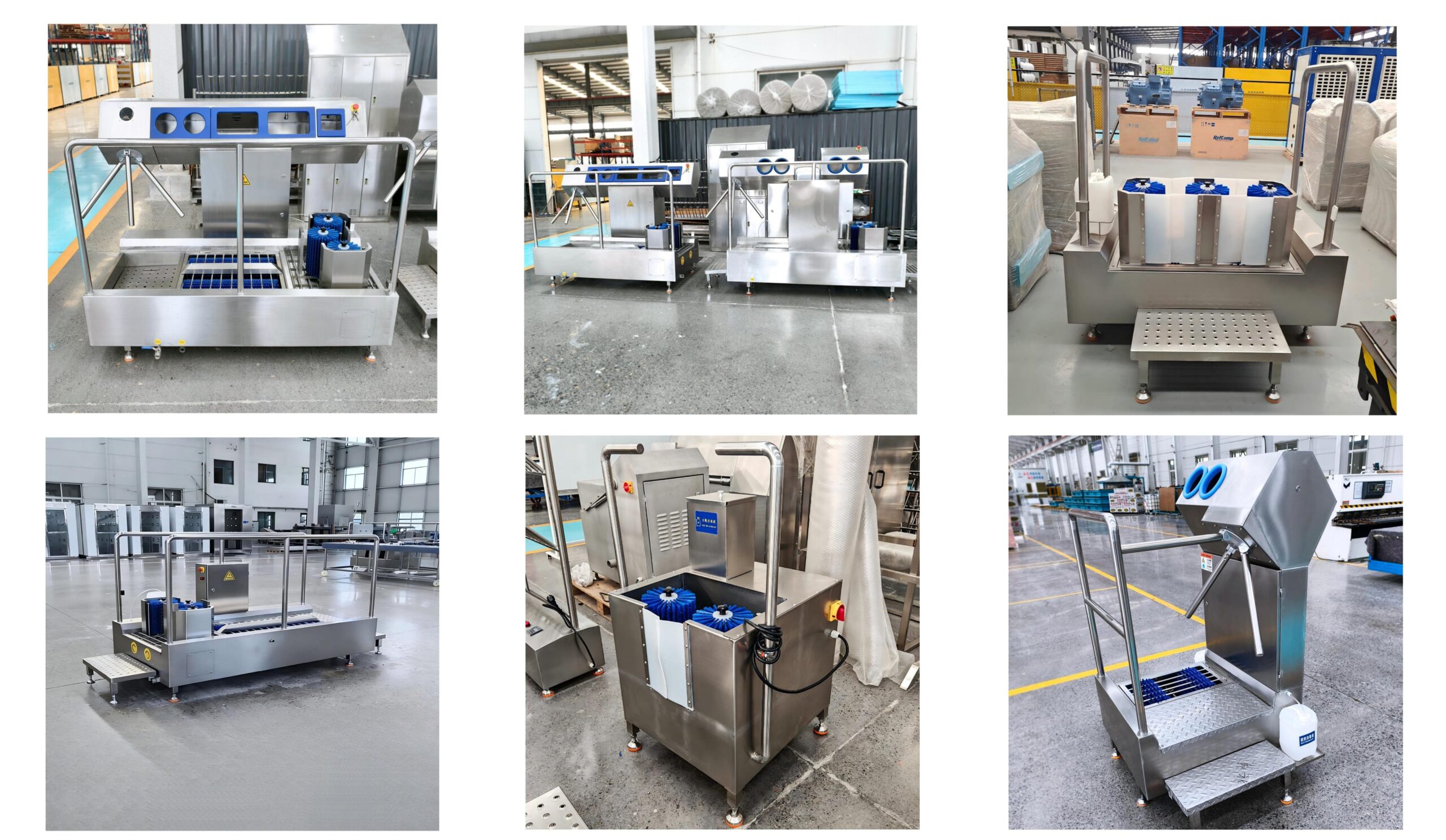 Longreat boot washing machine displayed in the manufacturing workshop